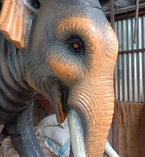 Fiber Elephant Statue